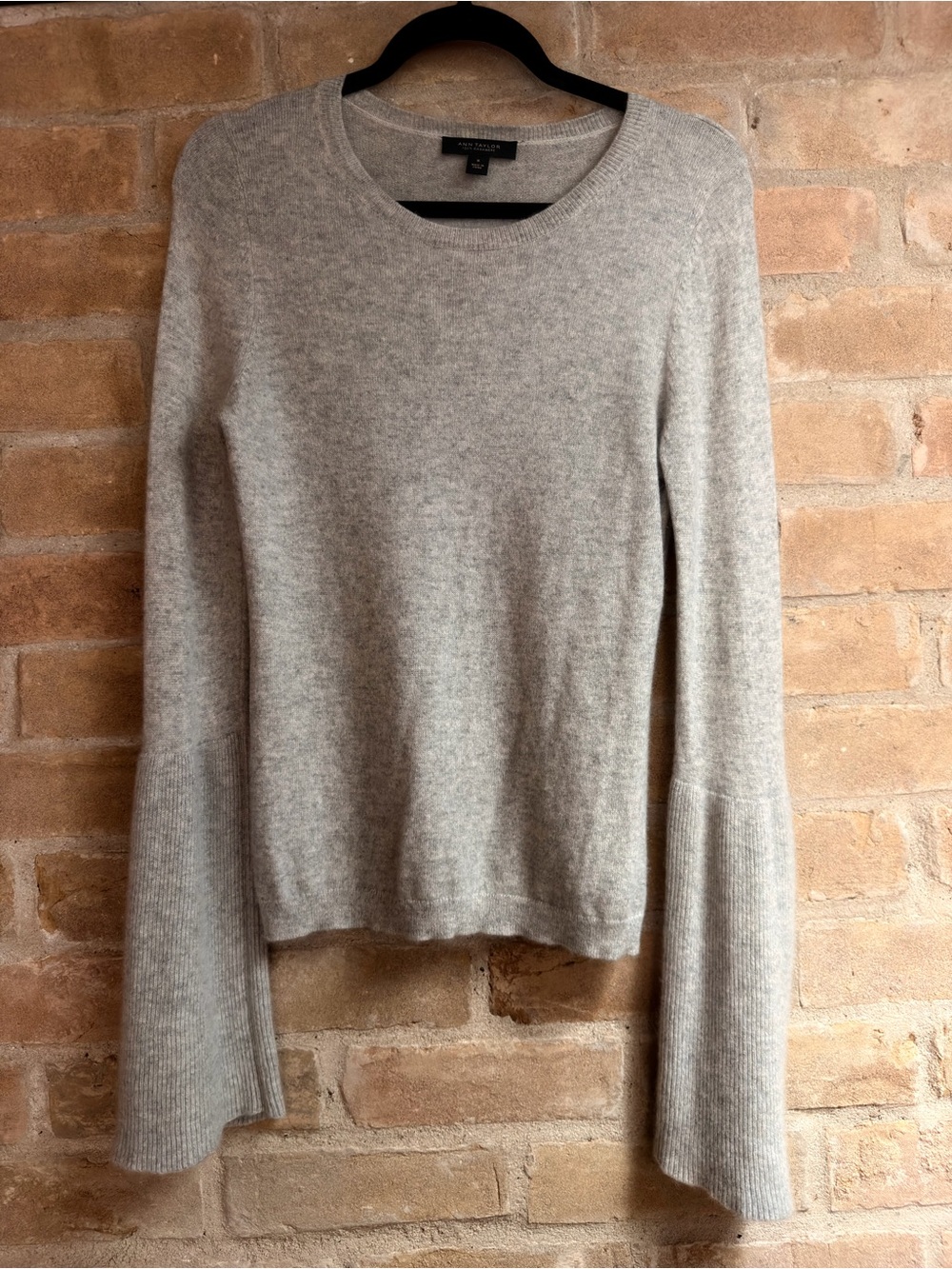Ann Taylor 100% Cashmere Bell Sleeve Sweater